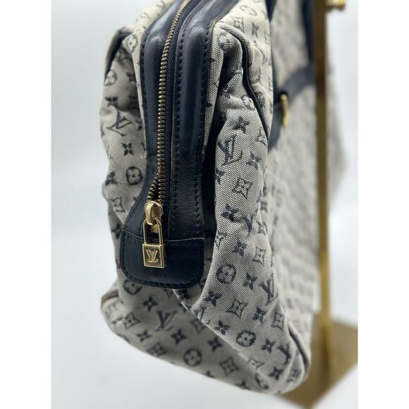 Louis Vuitton Navy Monogram Mini Lin Josephine GM Satchel - Picture 8 of 15